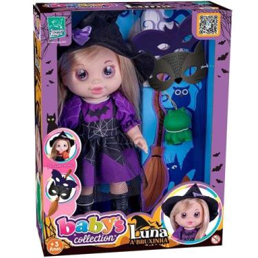 Imagem de Boneca babys collection luna a bruxinha roxo 31cm super toys, ., UN