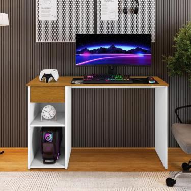 Imagem de Mesa de Estudo Escrivaninha Gamer Jasmim Escrivaninha Com Gaveta  - Br