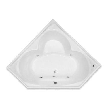 Imagem de Banheira de Canto Cantoni com hidro em acrílico - Só Banheiras, 1,48X1