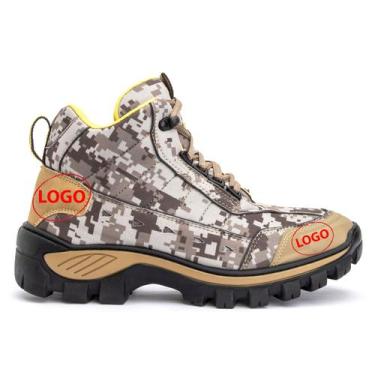 Imagem de Bota Coturno CAT PRIME Em Couro Camuflado + Biqueira PVC, 40