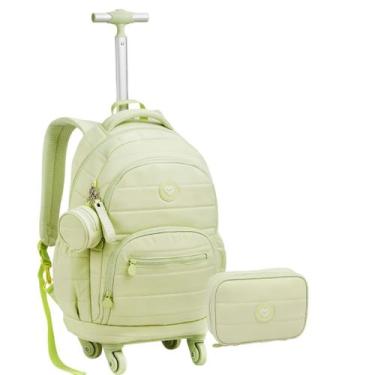 Imagem de Kit Mochila De Rodinha e Estojo Para Notebook ColorUp - Seanite, Verde