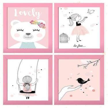 Imagem de Kit Quadrinhos Decorativo para Quarto de Bebê Infantil Menino Menina S
