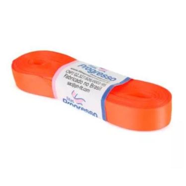 Imagem de Fita de Cetim Progresso 15mm nº3 - 10m Cor 278 Laranja Cítrico - 01 un