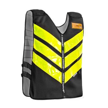 Imagem de Colete Refletivo Moto Boy Adulto Cromo Forte One, Preto, EG