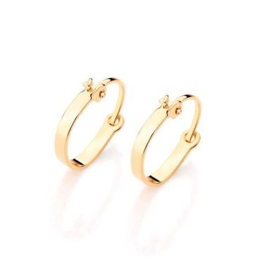 Imagem de Brincos Rommanel Infantil Argola Pequena Banhado Ouro 520293, Dourado