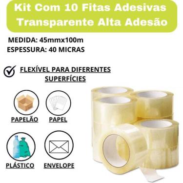 Imagem de Kit com 10 Unidades de Fita Adesiva de Alto Adesão e Alta Performance 