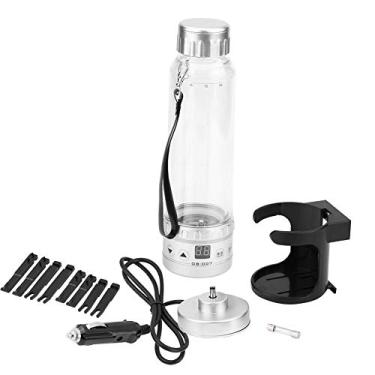 Imagem de Chaleira para Carro, Caneca de café Elétrica Com Botão de Toque 280ml Aquecedor de Garrafas para Carro (Prata)