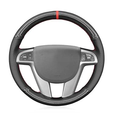 Imagem de MEWANT Capa de volante de carro costurada à mão para Pontiac G8 2008-2009 / Holden Commodore (VE) 2006-2012 (serve apenas para o volante original é de couro e redondo)