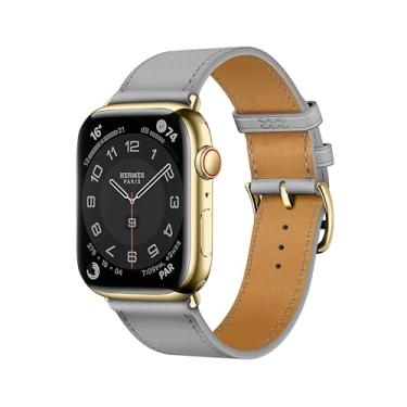 Imagem de DONEGANI Pulseira de couro LB1 para Apple Watch feminino e masculino Se Ultra 2 de 40 mm, 44 mm, 46 mm, 42 mm, 45 mm, 41 mm, 38 mm, 49 mm, séries 10, 9, 8, 7, 6, 5, 4 e 3, 3