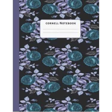 Imagem de Cornell Notebook: Cornell Style Note Taking Notebook | Large 8.5 x 11 inches Cornell Note | Taking Method for High School College University | College ... and Teachers with Purple Floral Cover