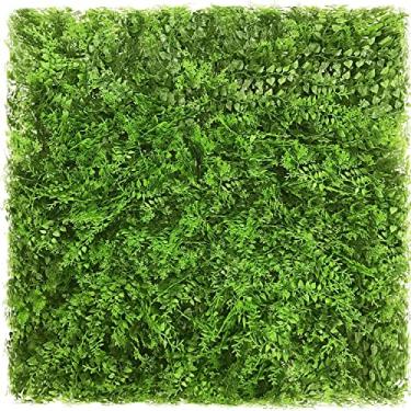 Imagem de E&K Painel de cerca de samambaia artificial parede verde para-brisa privacidade tela decorativa folhas falsas hera-6 peças