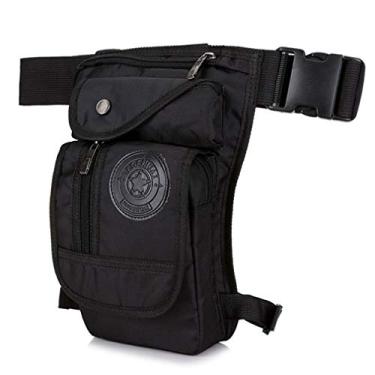 Imagem de Bolsa de perna caída na coxa para homens e mulheres, pochete tático, militar, motociclista, vários bolsos, sacos de cintura, masculino, viagem, trilha, escalada, ciclismo, ciclismo, ao ar livre, preta