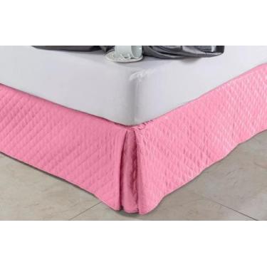Imagem de Saia Box Casal Padrão Matelada 45cm Altura Branca - Cortinas Ibitinga,