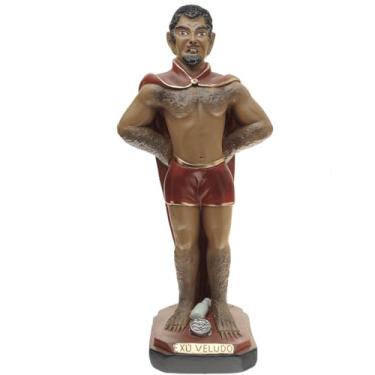 Imagem de Imagem Exú Veludo 20cm Gesso Escultura Umbanda