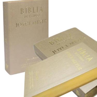 Imagem de Biblia de Estudos NVI Joyce Meyer - Capa Luxo Dourada - Letra Média - 