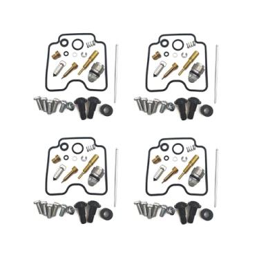 Imagem de Kit de reparo de carburador de motor de motocicleta parafuso de ar de junta de válvula de agulha para Suzuki GSX600F Katana 1998-2006 GSX600 GSX 600 F (4 conjuntos)