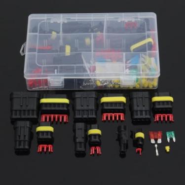 Imagem de Conectores de Fio Elétrico para Carro à Prova D'água, Kit de Caixa de Fusível Terminal, à Prova de Poeira, ótimo para Motocicleta, Scooter, Carro, Caminhão, Quadriciclo, (Preto)