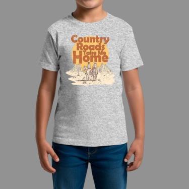 Imagem de Camisetas Infatil Básica Masculina Casual Manga Curta Country Read - R