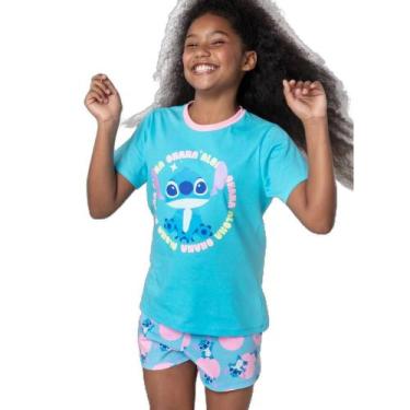 Imagem de Pijama Manga Curta Algodão Menina Teen Stitch - Puket, 12
