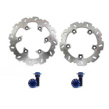 Imagem de Discos de freio dianteiros traseiros rotores com parafusos de montagem para Suzuki AN Burgman 250 1998-2002, AN Burgman 400 1999-2000, peças de acessórios de reposição de motocicleta