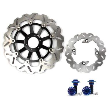 Imagem de Discos de freio dianteiros e traseiros flutuantes com parafusos de montagem para Honda CB250F Hornet 250 1997-2018, acessórios de substituição de motocicleta