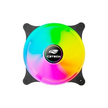 Imagem de Cooler Fan Gaming para Gabinete C3Tech F9-L170BK ARGB, 12cm, Preto, com Iluminação, conector ARGB 6 pinos