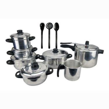 Imagem de Jogo De Panela Polido Panela De Pressão 4.5 L Kit Talher - Multi Alumi