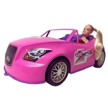 Imagem de Carro Carrinho Brinquedo Sport Girl 38cm Rosa Com Boneca - Zucatoys