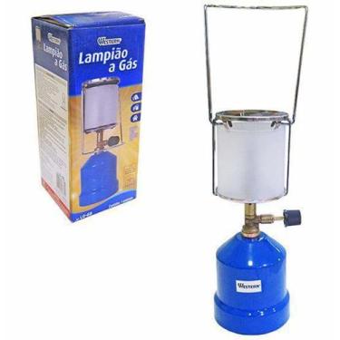 Imagem de lampiao a gas com cupula de vidro na caixa - WESTERN