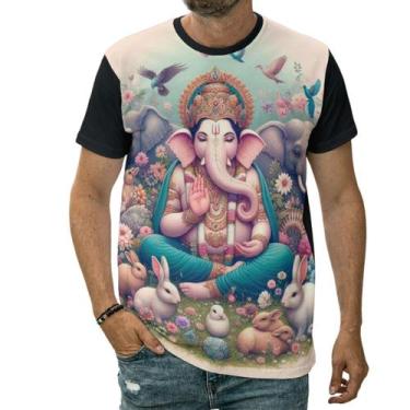 Imagem de Camiseta Ganesha Divindade Hinduísmo Elefante Fartura Shiva - Darkwood