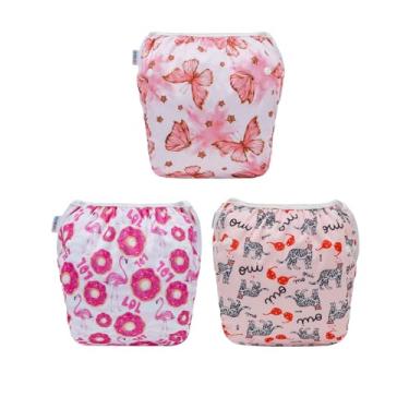 Imagem de ALVABABY 3ZSWY62A Grande Fralda de Natação de Pano para Bebê/Bebê/Bebê/Bebê Ajustável Reutilizável Ajustável Fralda de Natação Bebê Menino e Menina 3ZSWY62A