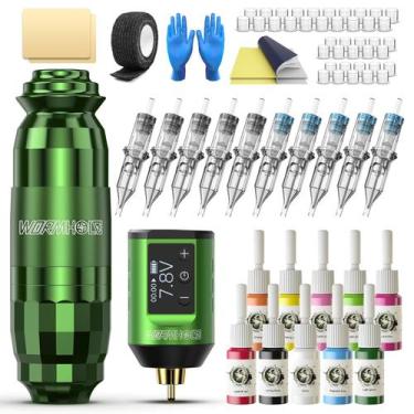 Imagem de Kit de tatuagem Wormhole Tattoo Wireless Dot Working 1500mAh WTK258