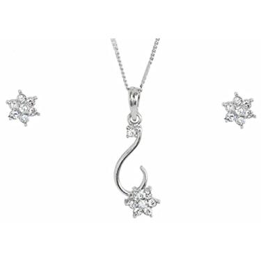 Imagem de Touchstone Conjunto de pingente de joias indiano de Bollywood delicado criativo colorido em dourado e prateado para mulheres., Liga metálica, Sem pedras preciosas