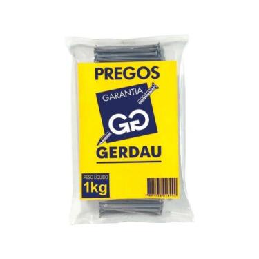Imagem de Pacote de Pregos Lisos com Cabeça 20x48 1Kg - Gerdau - Gerdau/belgo Vi