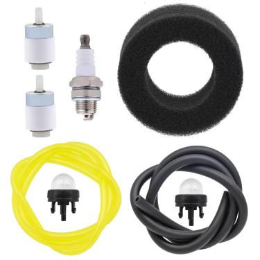 Imagem de NIMTEK Filtro de ar Spark Plug Filtro de linha de combustível Kit de realimentação para Troy-Bilt TB15CS TB25CS TB25ET TB75SS TB90BC Cordão aparador TB3100BV TB320 Soprador de folhas