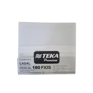 Imagem de Jogo de Cama 4 Pçs Teka Premium 100% Algodão Percal (BRANCO, CASAL - 180 FIOS)
