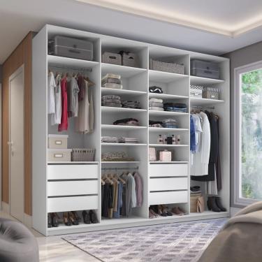 Imagem de Closet Casal 100% mdf bp 4 Vaos 6 Gavetas Sion