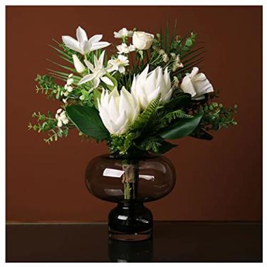 Imagem de Flores artificiais flores artificiais decoração de casa sala de estar sala de jantar móveis flores falsas flores secas hotel varanda loja móveis flores para decoração (cor: C)