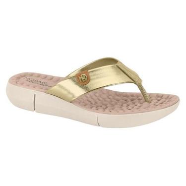 Imagem de Chinelo Ortopédico Modare Massageador Original, 36, Dourado