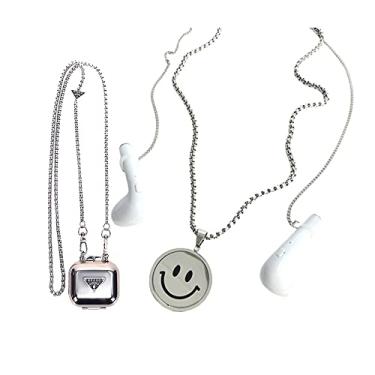 Imagem de Fone de ouvido Bluetooth antiperda corrente e bolsa de ombro moderna clipe de osso de orelha de metal criativo fone de ouvido pescoço corda antiqueda para mulheres e homens acessórios de fone de