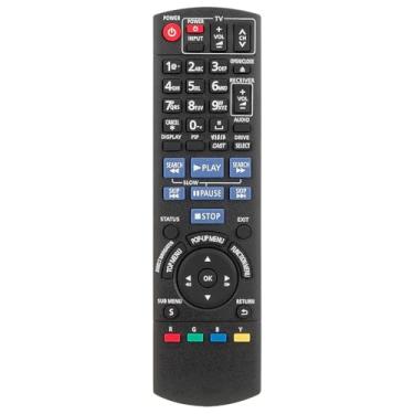 Imagem de Controle remoto universal N2QAKB000076 compatível com controle remoto Panasonic DMP-BD85 Blu-ray Player