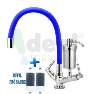 Imagem de Torneira Cozinha Com Filtro Bancada Colorida Flexível C-66 Várias Core