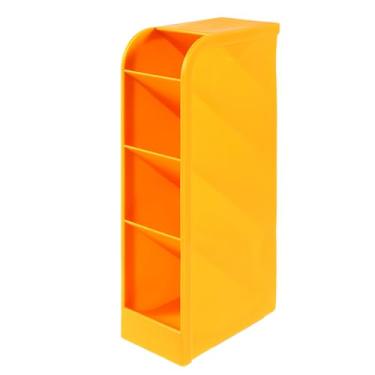 Imagem de Porta -lápis, Grande Capacidade de 4 Compartimentos Plástico Inclinação do Portador de Caneta Multifuncional de 45 Graus Contêiner de Armazenamento para Desktop para Escola de