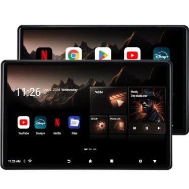 Imagem de Seventour Monitor De Encosto De Cabeça Para Carro, 14 Polegadas, 4K, Android 13, Para Sistema De Entretenimento Traseiro, Suporte Para Telefone, Sem Fio, Com Tela Sensível Ao Toque, Com Wifi/Bluetoo