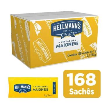 Imagem de Maionese Hellmann's Sachê 7g Caixa C/ 168und