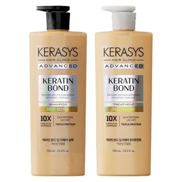 Imagem de Kerasys Conjunto De Shampoo E Tratamento Advanced Keratin Bond 20,2 Fl Oz / 600 Ml (Reparação Profunda)