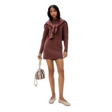 Imagem de Vestido Curto Hering Manga Longa Em Tricô Slim