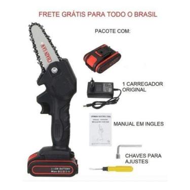 Imagem de Motoserra Eletrica A Bateria Lítio Mini 32v Bivolt Portatil - nakasaki