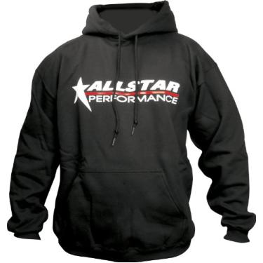 Imagem de Allstar Performance Allstar ALL99913YM Moletom com capuz preto médio bordado juvenil com logotipo Allstar grande no peito