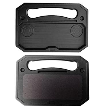 Imagem de Bandeja de volante automotivo Zone Tech - Multifuncional preta portátil para laptop, iPad, notebook, tablet e mesa de alimentação de alimentos para motoristas - Serve para a maioria dos volantes